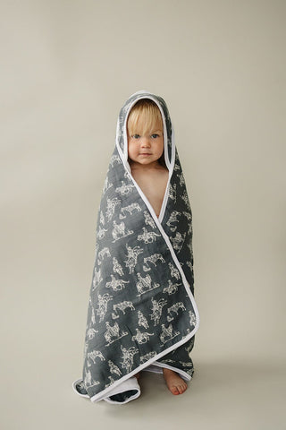 Wild West Muslin Hooded Towel Mebie Baby