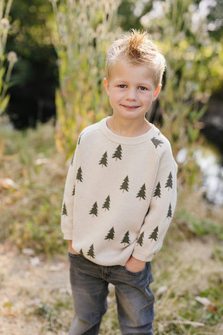 Pine Tree Knit Sweater Mebie Baby Size: 0-3