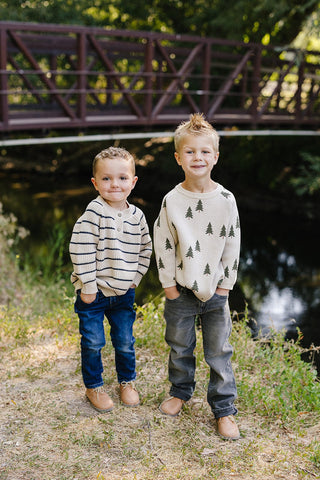 Pine Tree Knit Sweater Mebie Baby Size: 0-3