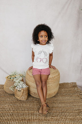 Mebie Baby Cherry Ruffle Tee | Baby Riddle