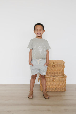Heather Grey Pocket Cotton Shorts Apparel Mebie Baby Size: 0-3