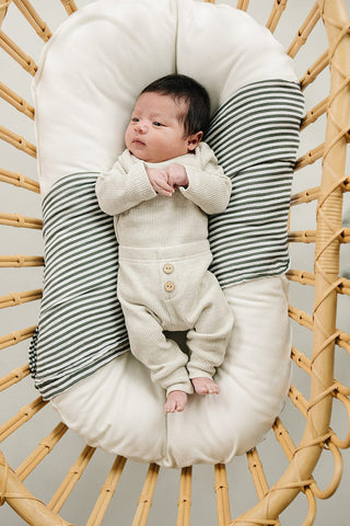 Heather Grey Bodysuit Waffle Set Mebie Baby Size: NB