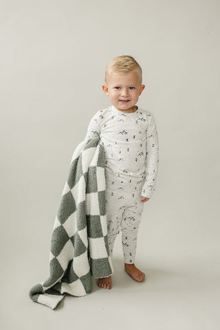 Ski Print Cozy Set Mebie Baby Size: 0-3