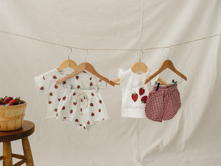 Strawberry Ruffle Tee Mebie Baby Size: 0-3
