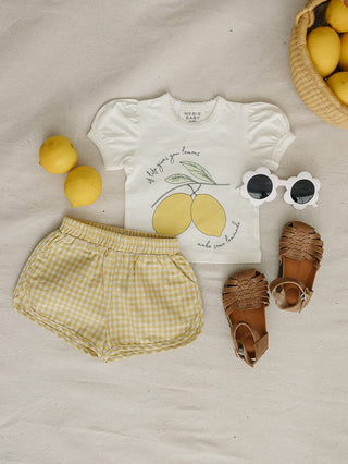Lemon Tee Mebie Baby Size: 0-3