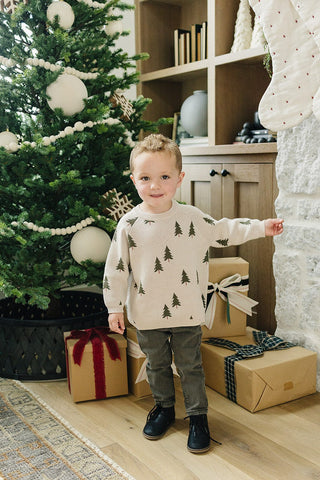 Pine Tree Knit Sweater Mebie Baby Size: 0-3