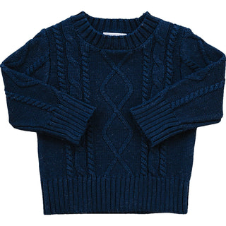 Navy Cable Knit Sweater Mebie Baby Size: 0-3