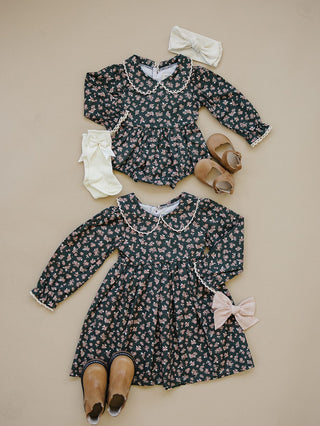 Olive Bloom Bubble RomperMebie BabySize: 0-3
