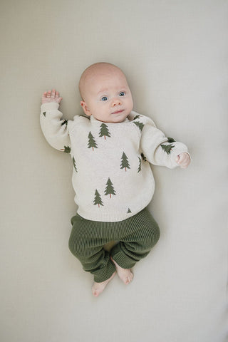 Pine Tree Knit Sweater Mebie Baby Size: 0-3