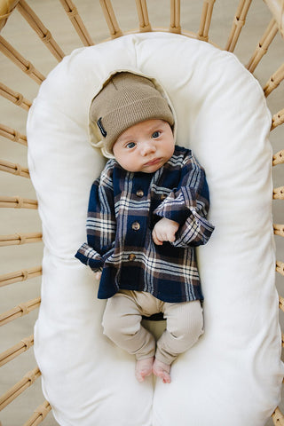 Plaid Hooded Button Up ShirtMebie BabySize: 0-3