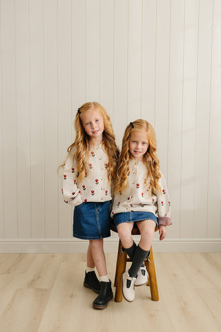 Dark Wash Denim Skirt Mebie Baby Size: 6-12