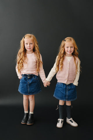Dark Wash Denim Skirt Mebie Baby Size: 6-12
