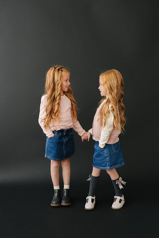 Dark Wash Denim Skirt Mebie Baby Size: 6-12