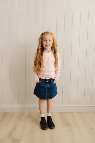 Dark Wash Denim Skirt Mebie Baby Size: 6-12