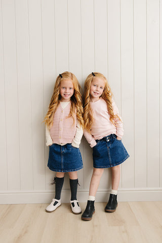 Dark Wash Denim Skirt Mebie Baby Size: 6-12