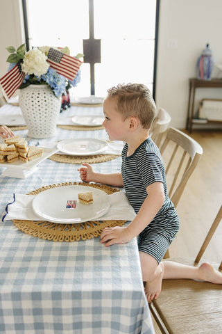 Navy Stripes Ribbed Bamboo Cozy Short Set Mebie Baby Size: 6-12