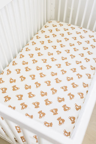 Teddy Bear Muslin Crib SheetMebie Baby