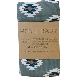 Southwest Aztec Ribbed Bamboo Stretch SwaddleMebie Baby