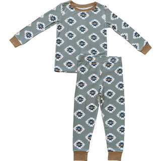 Southwest Aztec Ribbed Bamboo Cozy Set Mebie Baby Size: 18-24