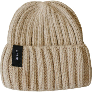 Tan Chunky Knit Beanie Mebie Baby Size: 0-3 month