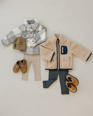 Grey Plaid Shacket Mebie Baby Size: 0-3