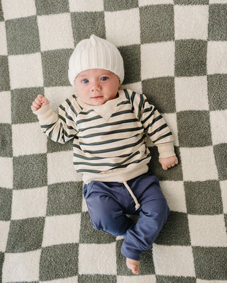 White Chunky Knit Beanie Mebie Baby Size: 0-3 month