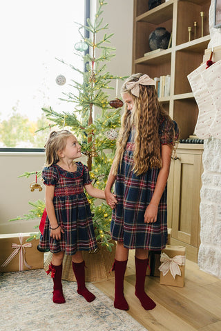 Christmas Plaid Smocked Dress Mebie Baby Size: 0-3