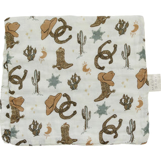 Outlaw Cowboy Muslin Burp Cloth Mebie Baby