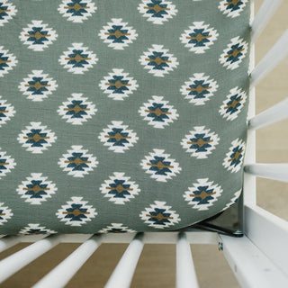 Southwest Aztec Muslin Crib Sheet Mebie Baby