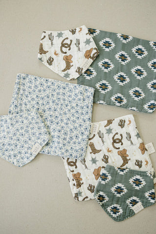 Outlaw Cowboy Muslin Burp Cloth Mebie Baby