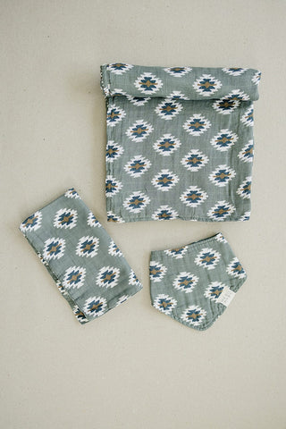 Southwest Aztec Muslin Burp ClothMebie Baby