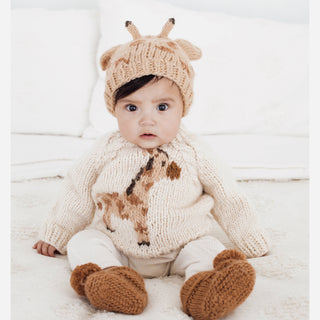 Long Sleeve Giraffe Sweater for Baby Huggalugs Size: 0-6 months
