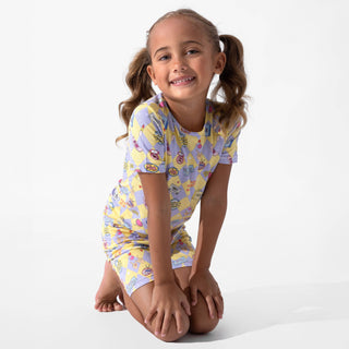Bamboo Pajama Set with Shorts - Clueless As If! Bellabu Bear Size: 3T