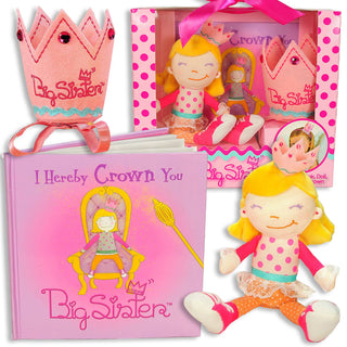 Big Sister Gift Set w/ Book, Plush Doll and CrownBearington Collection