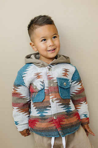 Aiden Jacket Olive + Scout Color: Blue Size: 3-6M