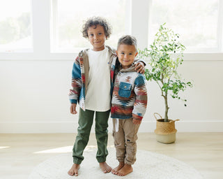 Aiden Jacket Olive + Scout Color: Blue Size: 3-6M