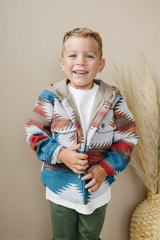 Aiden Jacket Olive + Scout Color: Blue Size: 3-6M