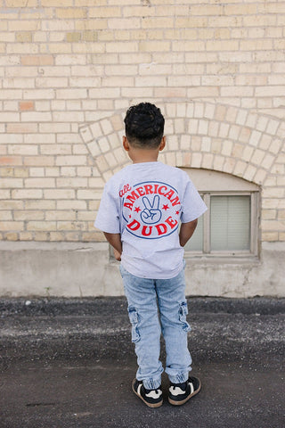 All American Dude Short Sleeve Tee Olive + Scout Size: 3-6M