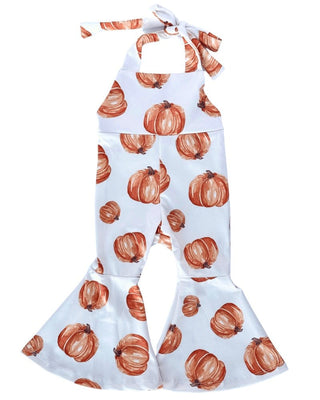 Andi Pleated Bell Bottom Jumpsuit - Pumpkin Patch Jumpsuits Bailey's Blossoms Size: 0-3months