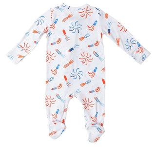 Bamboo 2-Way Zipper Footie - Firecrackers Baby & Toddler Sleepwear