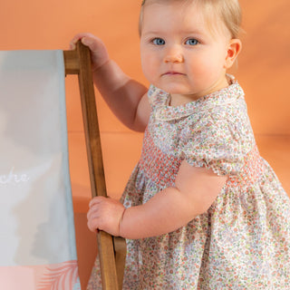 Bebe Sweeny Pink Smocked Floral Dress - Anna | Baby Riddle