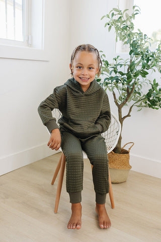 Archie Jogger Set Olive + Scout Color: Green Size: 3-6M