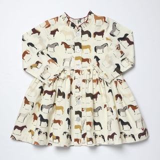 Cotton Autumn Dress -  Horse Breeds