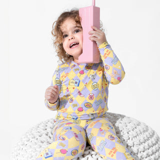 Bamboo Long Sleeve Pajama Set - Clueless As If! Bellabu Bear Size: 3T