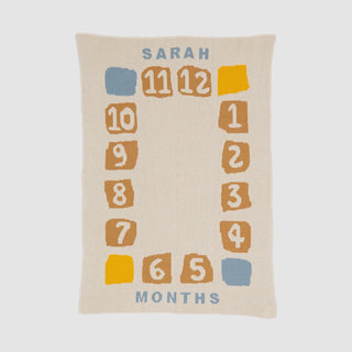 Baby Block Milestone Personalized Blanket Eco Baby Throws In2Green Color: Yellow