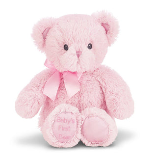Baby's First Teddy Bear, Soft Newborn Keepsake Gift Bearington Collection Select the Gender or: Girl