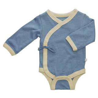 Boy's Kimono Bodysuit - Lake Blue Baby One-Pieces
