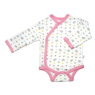 Girl's Long Sleeve Kimono Bodysuit - Bird Baby One-Pieces