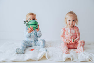 Bamboo Footie with 2-Way Zipper - Cake Pop Gingham Baby & Toddler Sleepwear KicKee Pants Size: Newborn