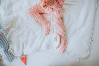 Bamboo Footie with 2-Way Zipper - Cake Pop Gingham Baby & Toddler Sleepwear KicKee Pants Size: Newborn